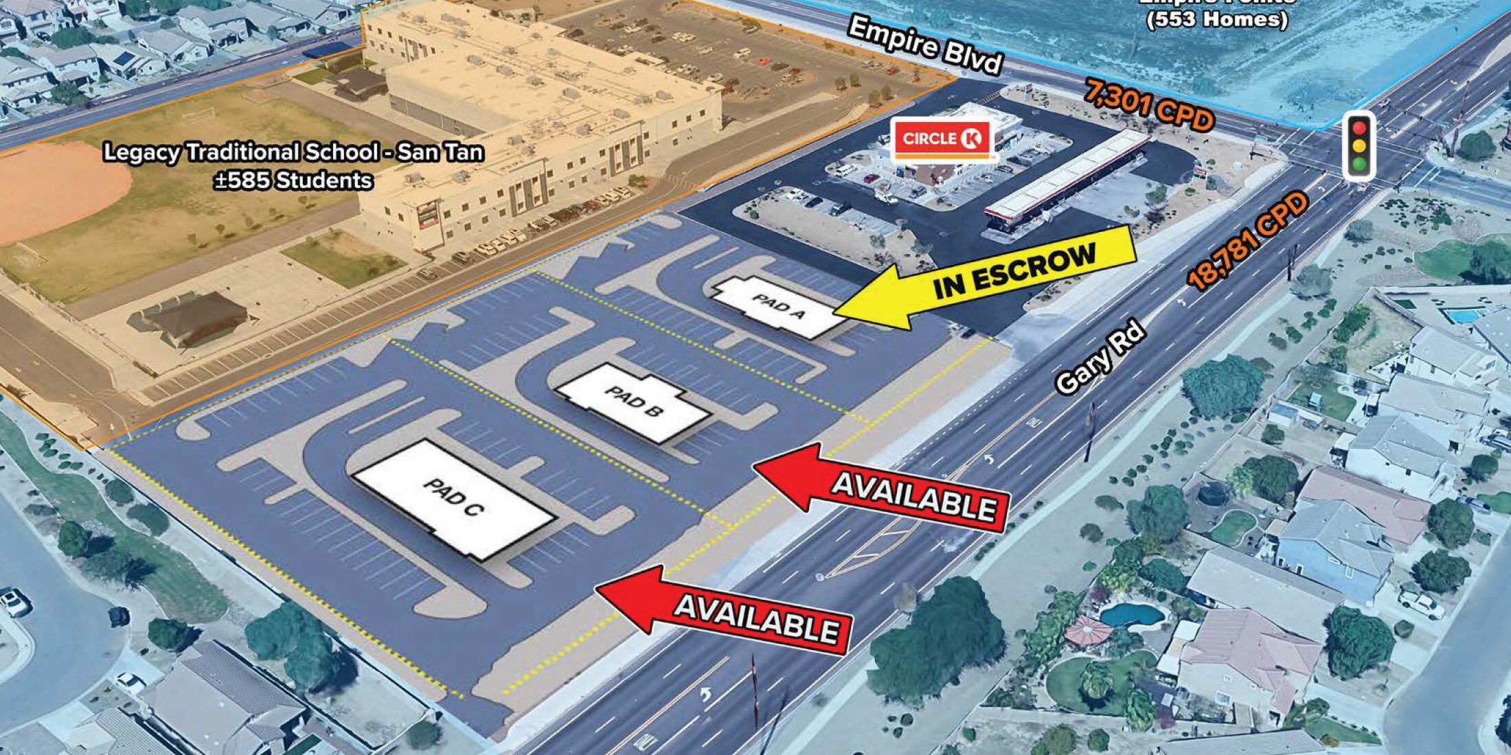 Empire Blvd and Gary Dr – SWC