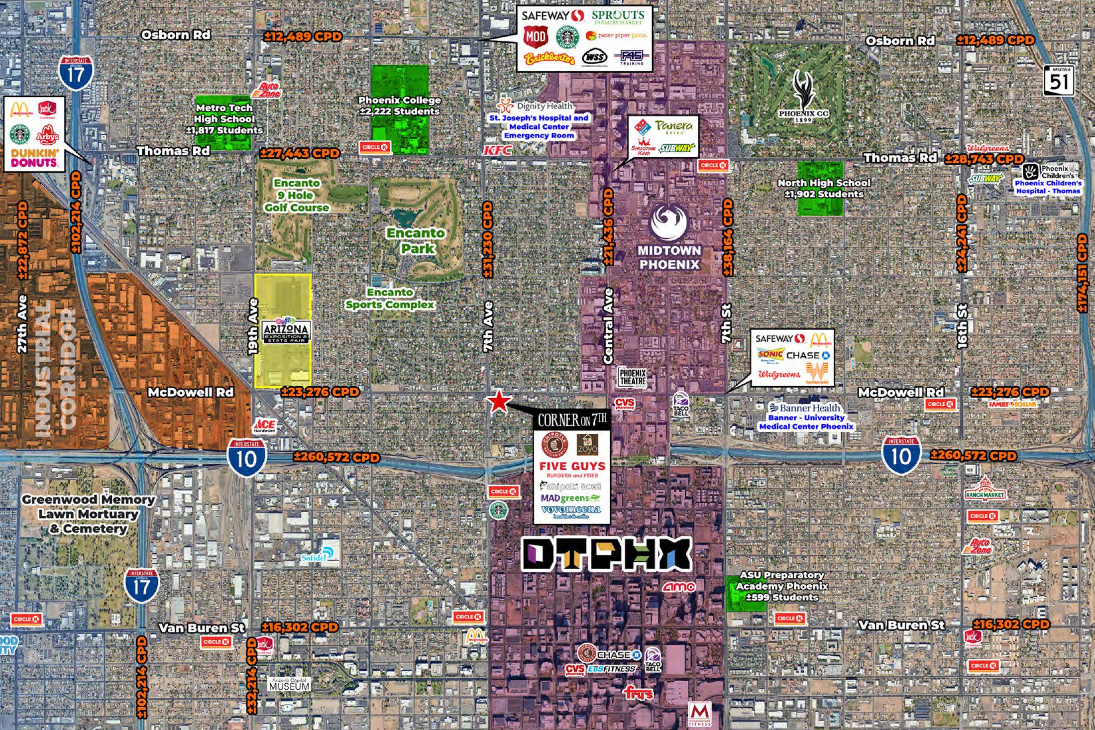 McDowell Rd and 7th Ave – SEC