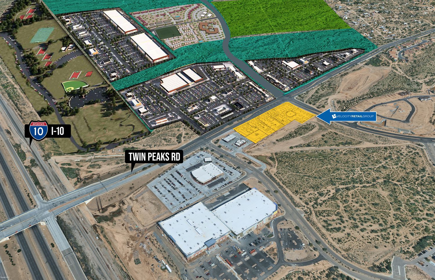 Twin Peaks Rd and Interstate 10